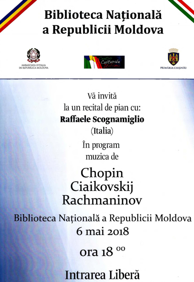 Recital de pian cu Raffaele Scognamiglio (ITALIA)