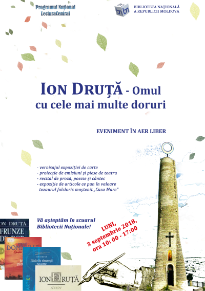 Eveniment – omagiu  „Ion Druță – Omul cu cele mai multe doruri”